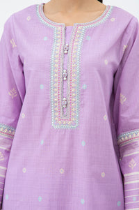 STITCHED EMBROIDERED CAMBRIC SUIT