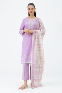 STITCHED EMBROIDERED CAMBRIC SUIT