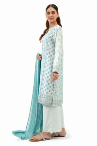 STITCHED EMBROIDERED RAW SILK SUIT