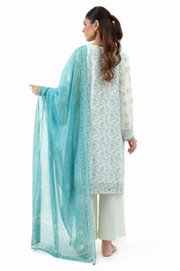 STITCHED EMBROIDERED RAW SILK SUIT