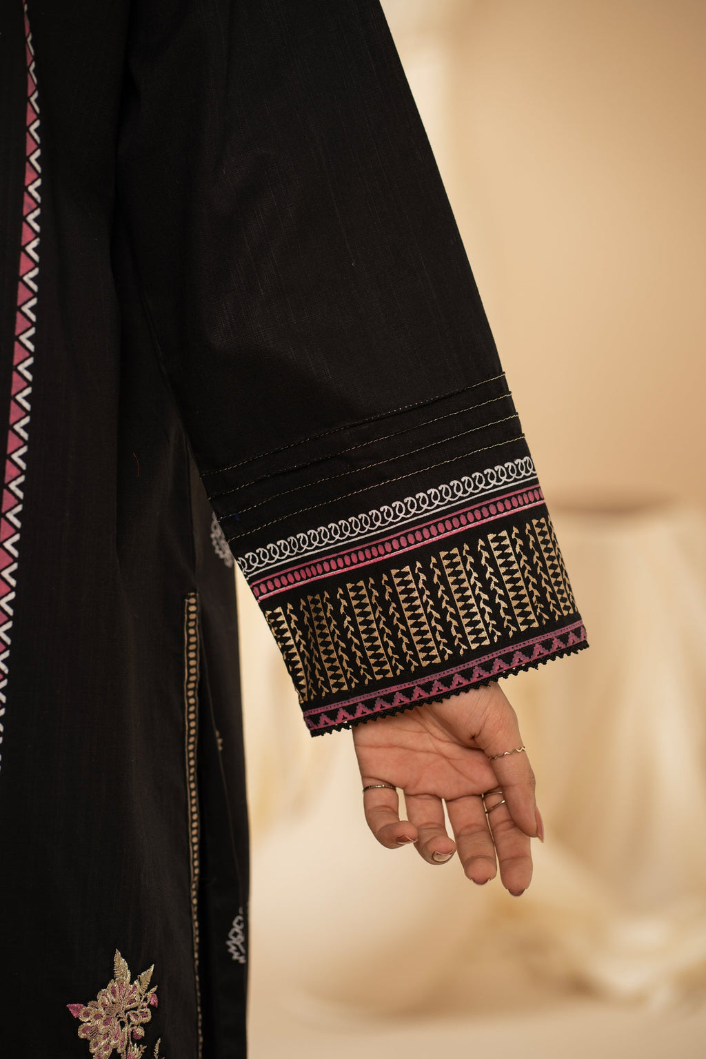 PRINTED BOTH SIDE SLUB STITCHED SHIRT BOTTOM