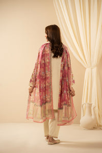 STITCHED EMBROIDERED COTTON SILK SUIT