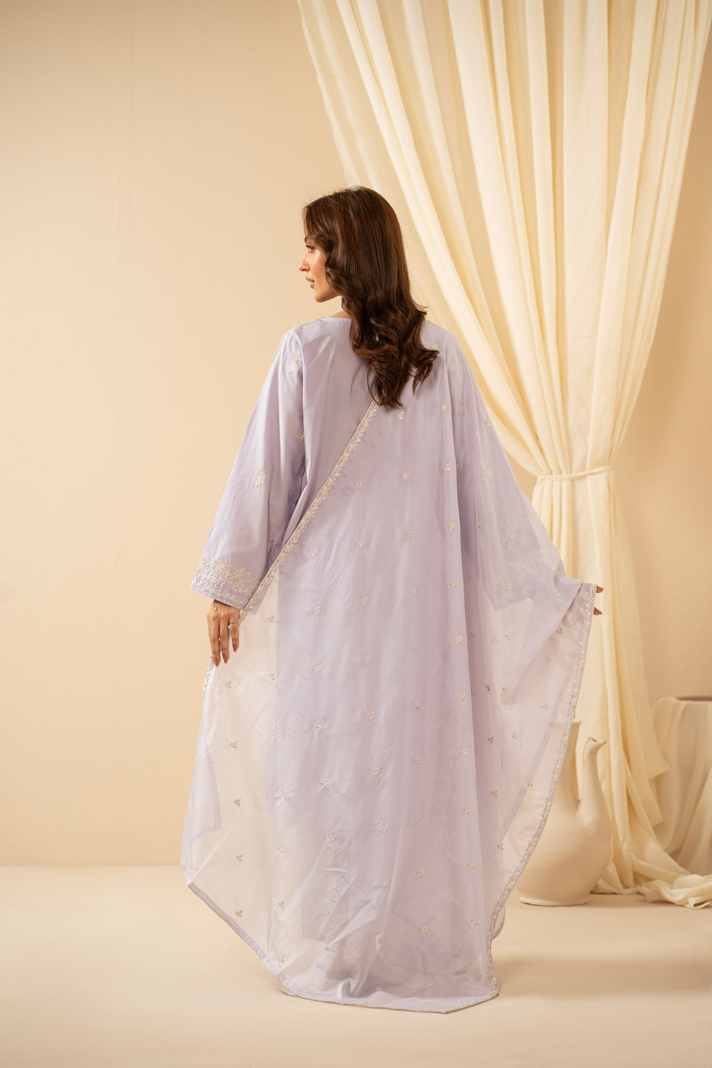 EMBROIDERED CAMBRIC STITCHED SHIRT BOTTOM
