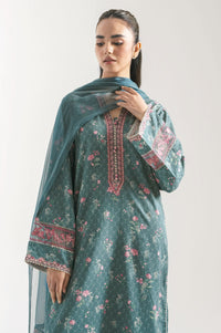 STITCHED EMBROIDERED RAW SILK SUIT (FACTORY E-OUTLET)