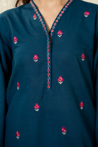 STITCHED DYED EMBROIDERED SUIT