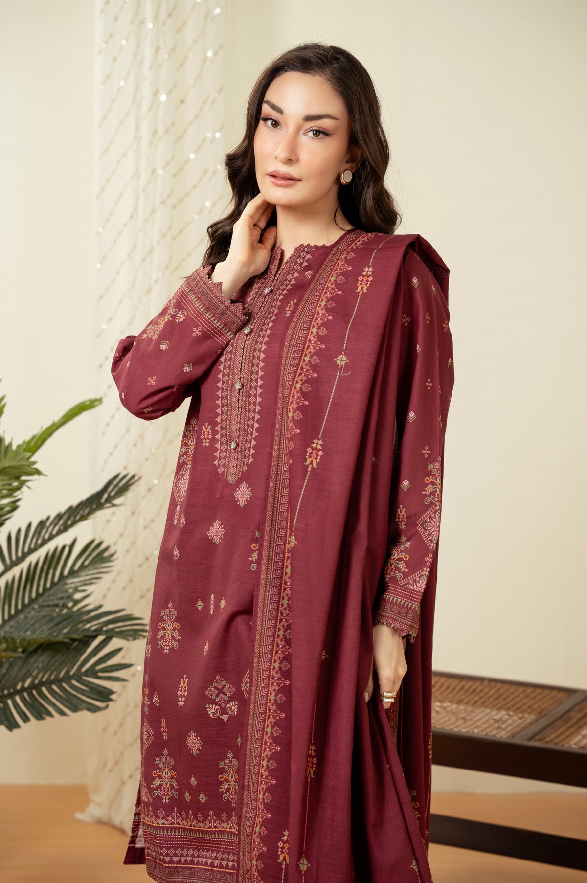 KHADDAR STITCHED 3 PIECE SUIT