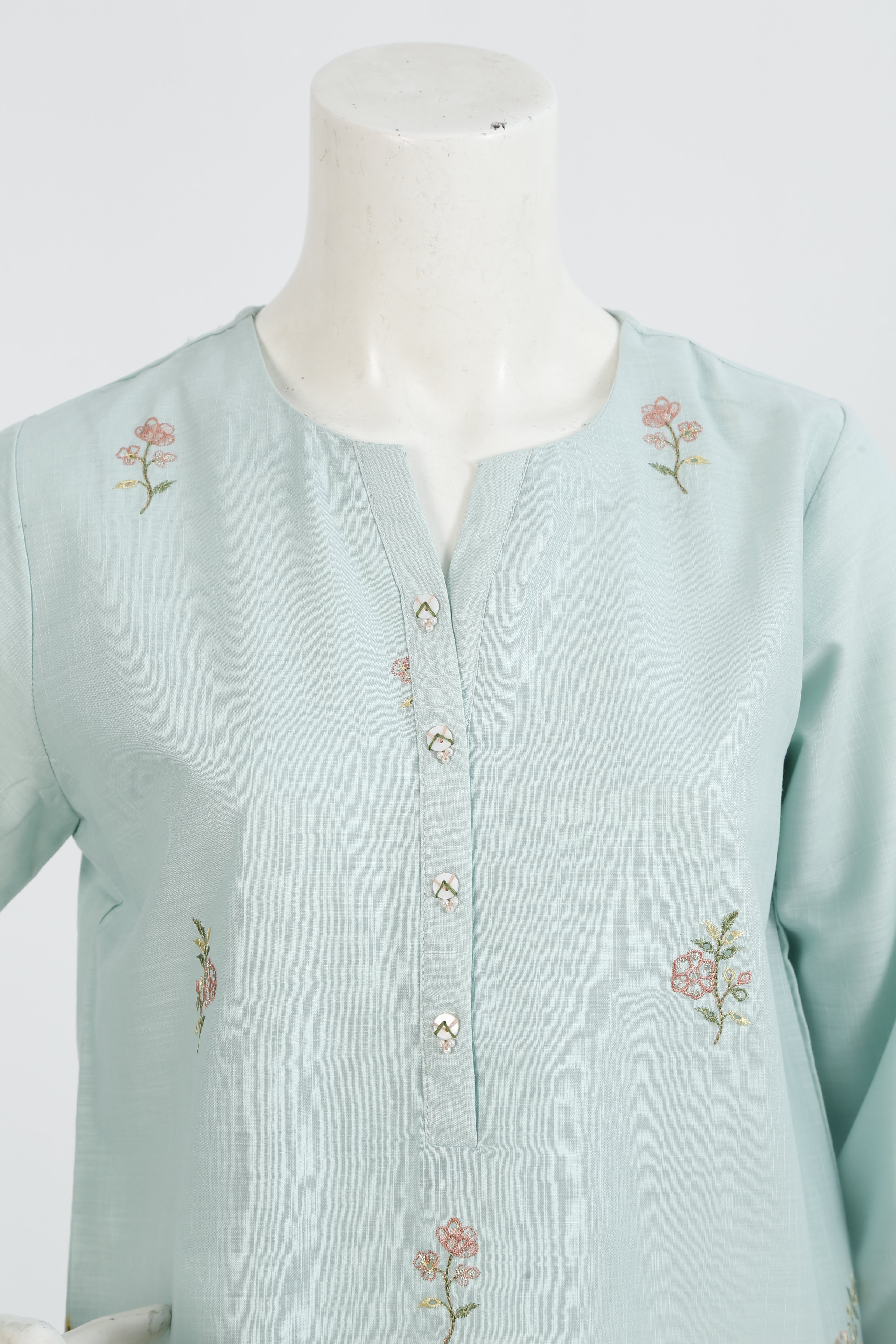 EMBROIDERED BOTH SIDE SLUB STITCHED SUIT