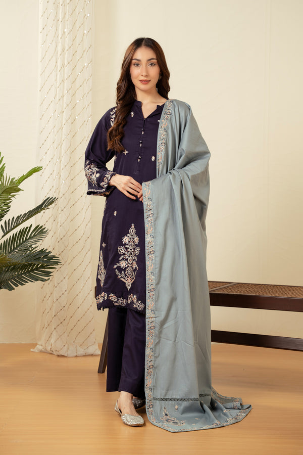 STITCHED EMBROIDERED SUIT