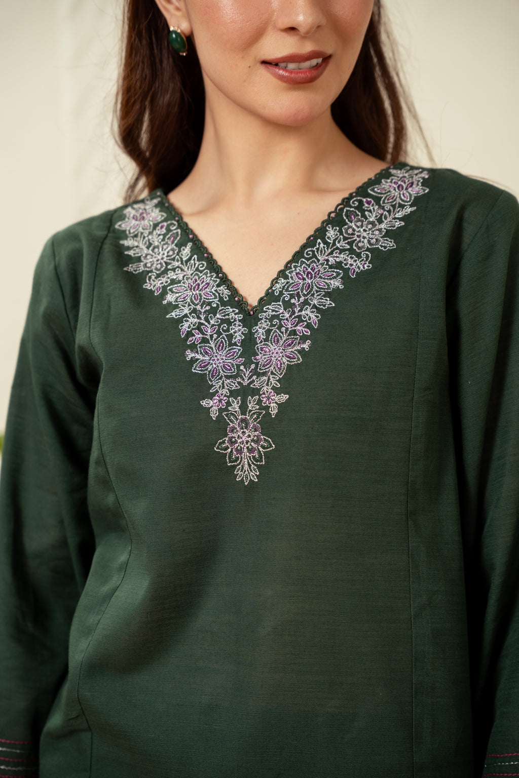 STITCHED EMBROIDERED SUIT