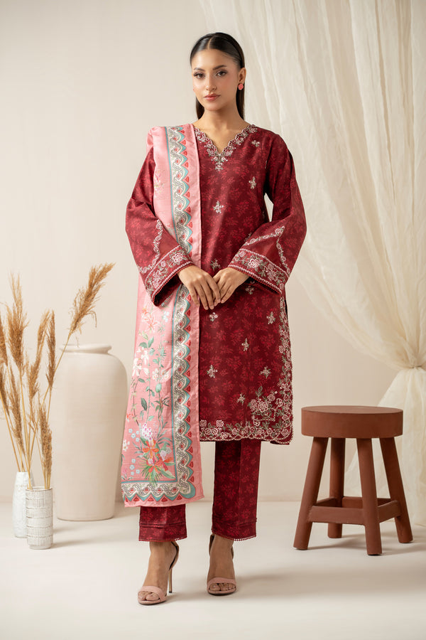 STITCHED EMBROIDERED SUIT