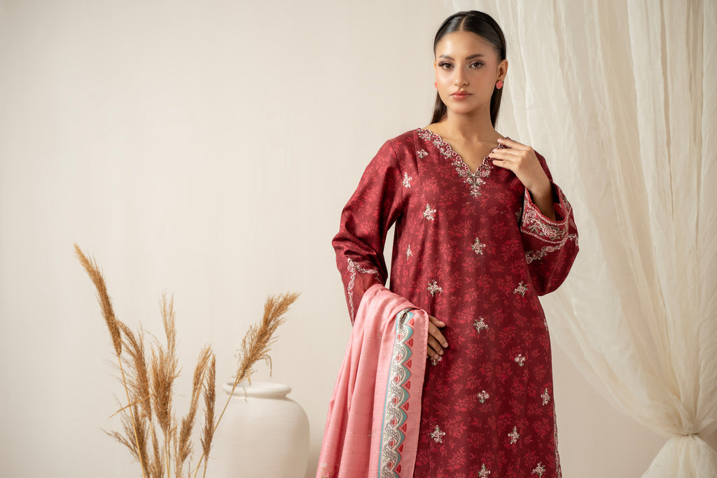 STITCHED EMBROIDERED SUIT