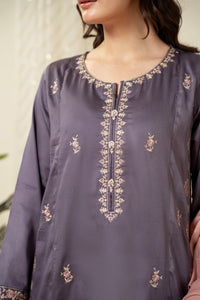 STITCHED DYED EMBROIDERED SUIT