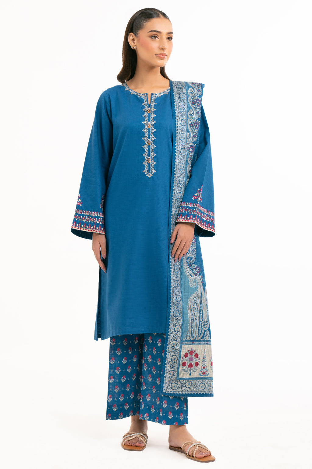 STITCHED EMBROIDERED SUIT