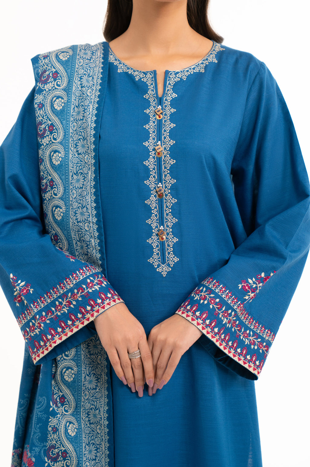 STITCHED EMBROIDERED SUIT