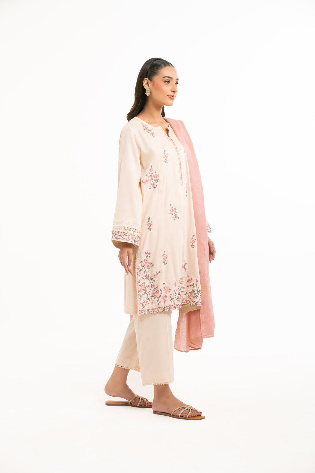 STITCHED DYED EMBROIDERED SUIT (FACTORY E-OUTLET)