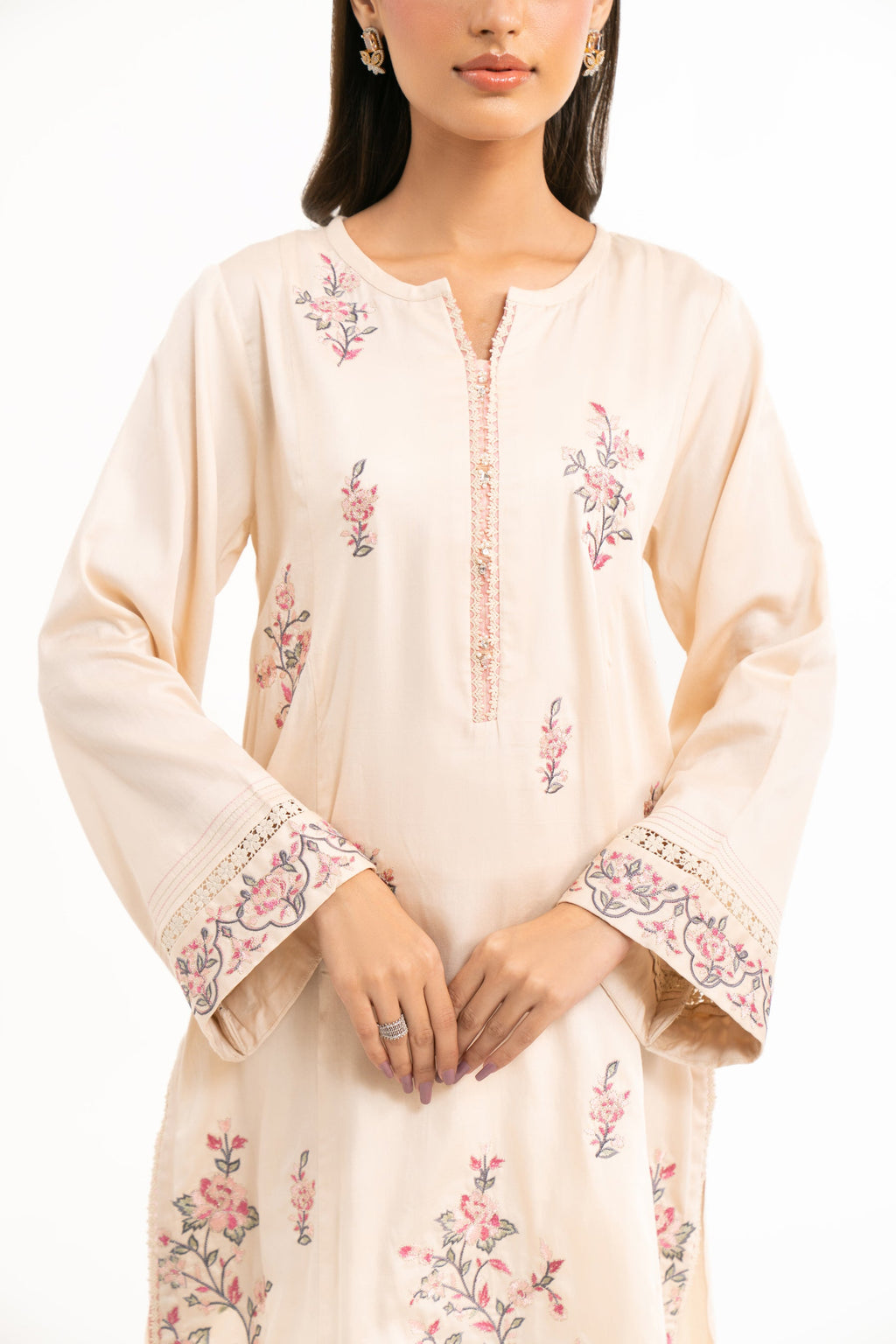 STITCHED DYED EMBROIDERED SUIT (FACTORY E-OUTLET)