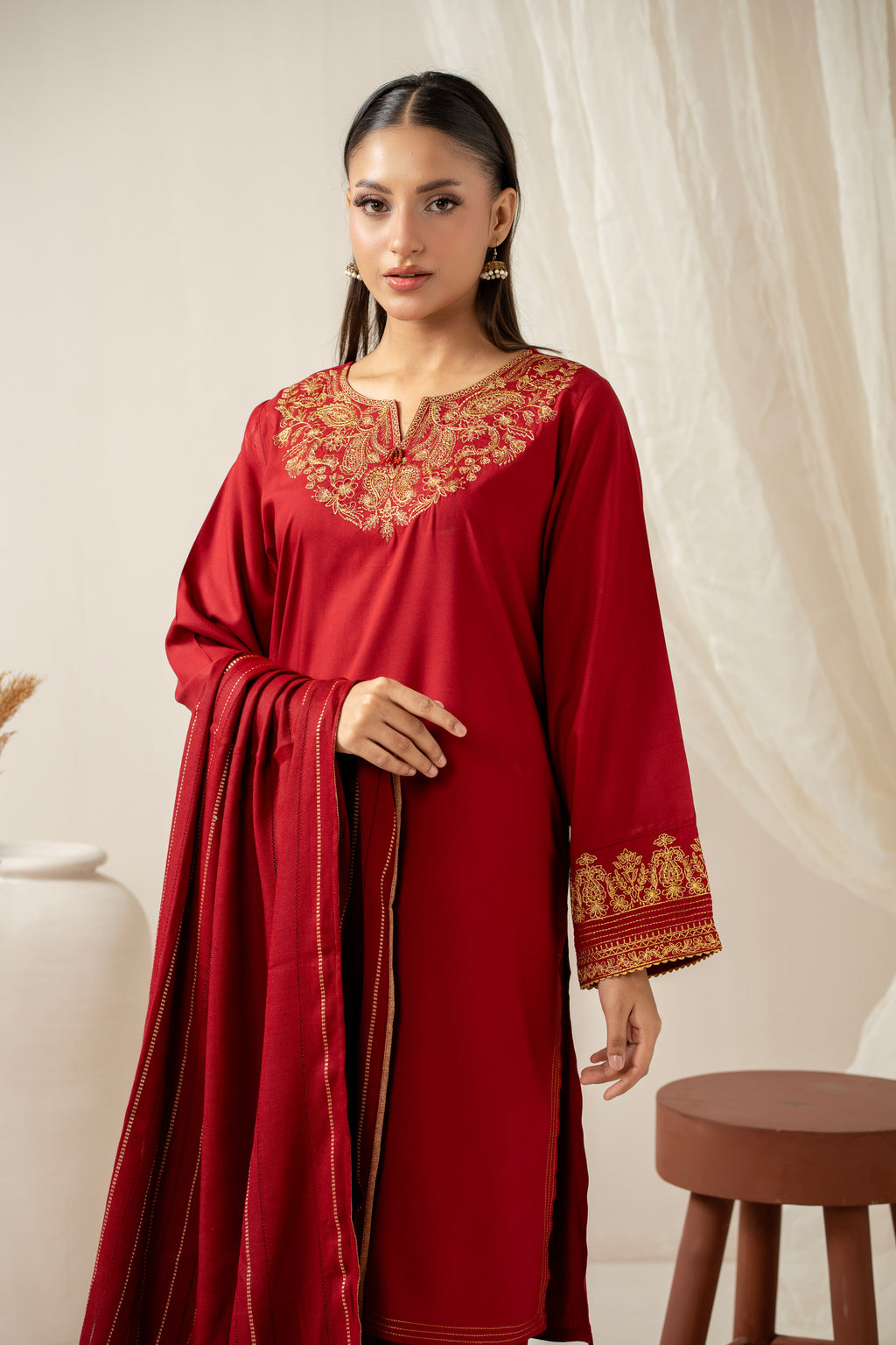 STITCHED EMBROIDERED SUIT