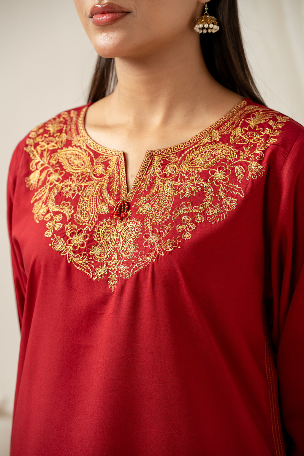 STITCHED EMBROIDERED SUIT