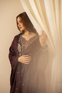 STITCHED 3 PIECE EMBROIDERED SUIT