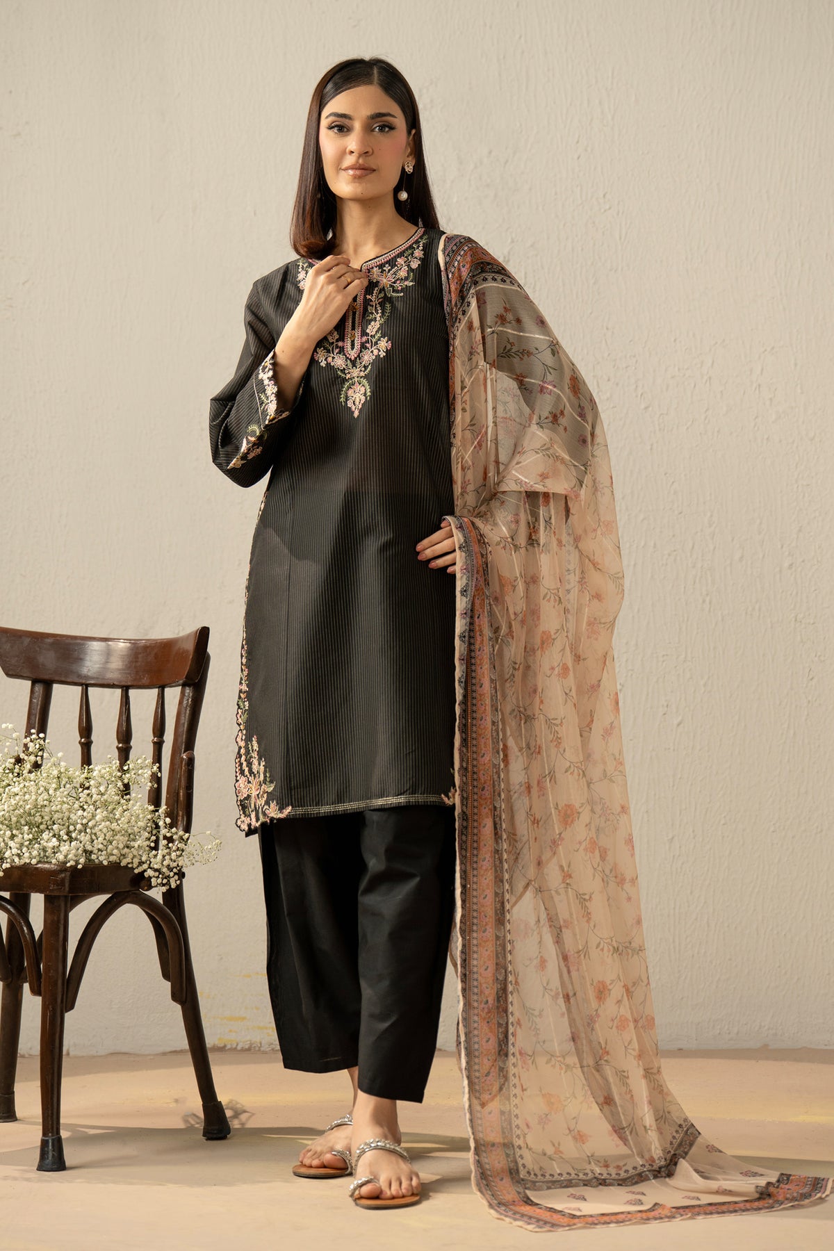 LAWN STITCHED 2 PIECE SUIT