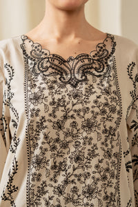 EMBROIDERED CAMBRIC STITCHED 3 PIECE SUIT