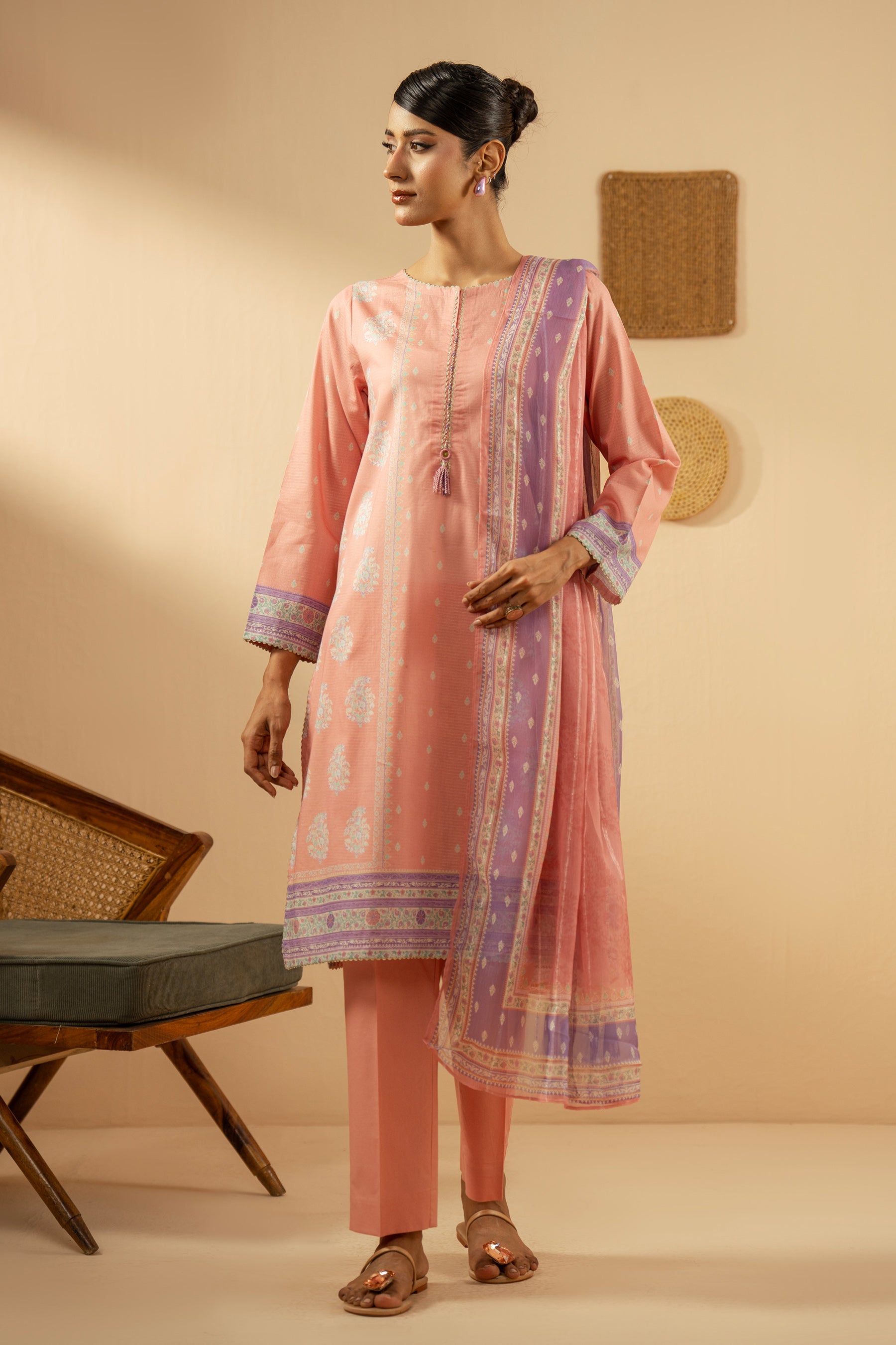 PRINTED MYSURI LAWN STITCHED 3 PIECE SUIT