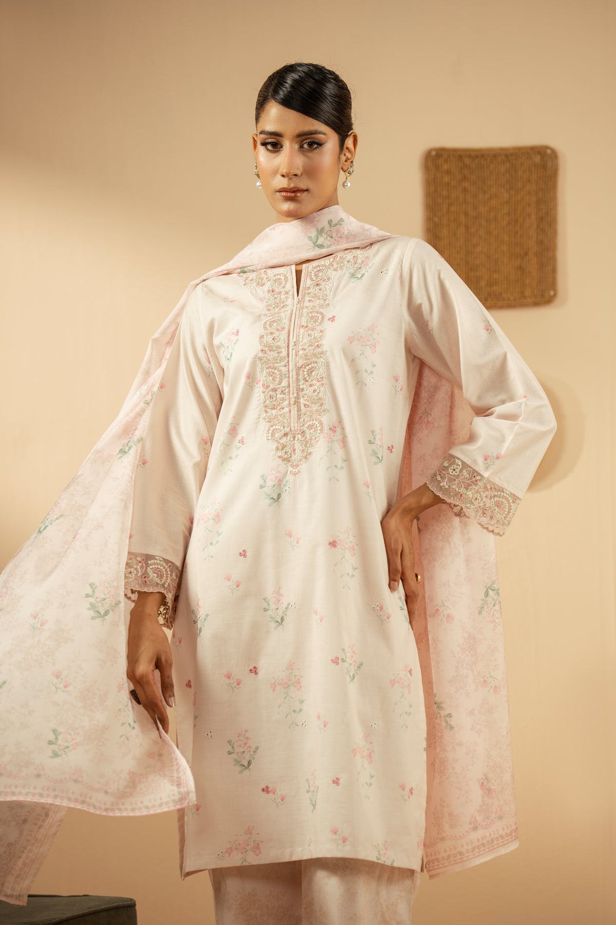 SLUB STITCHED 3 PIECE SUIT