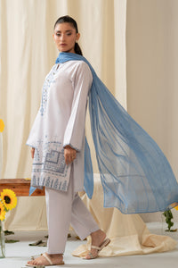 STITCHED EMBROIDERED CAMBRIC SUIT