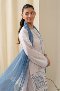 STITCHED EMBROIDERED CAMBRIC SUIT