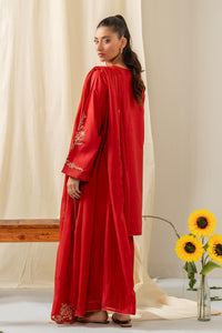 STITCHED EMBROIDERED CAMBRIC SUIT