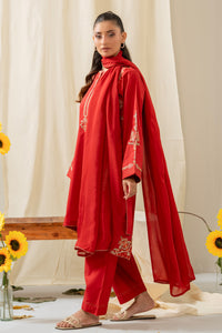 STITCHED EMBROIDERED CAMBRIC SUIT