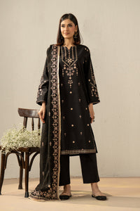 PRINTED SLUB LAWN STITCHED 3 PIECE SUIT