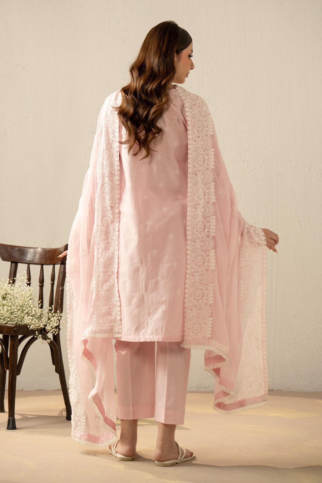 EMBROIDERED CHIKANKARI LAWN STITCHED 3 PIECE SUIT