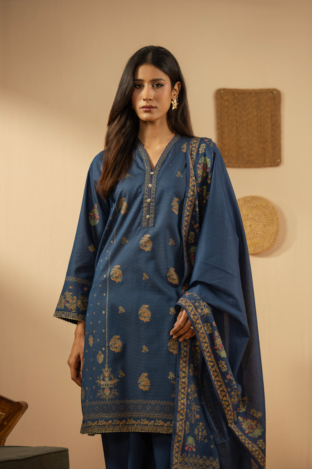 PRINTED MYSURI LAWN STITCHED 3 PIECE SUIT
