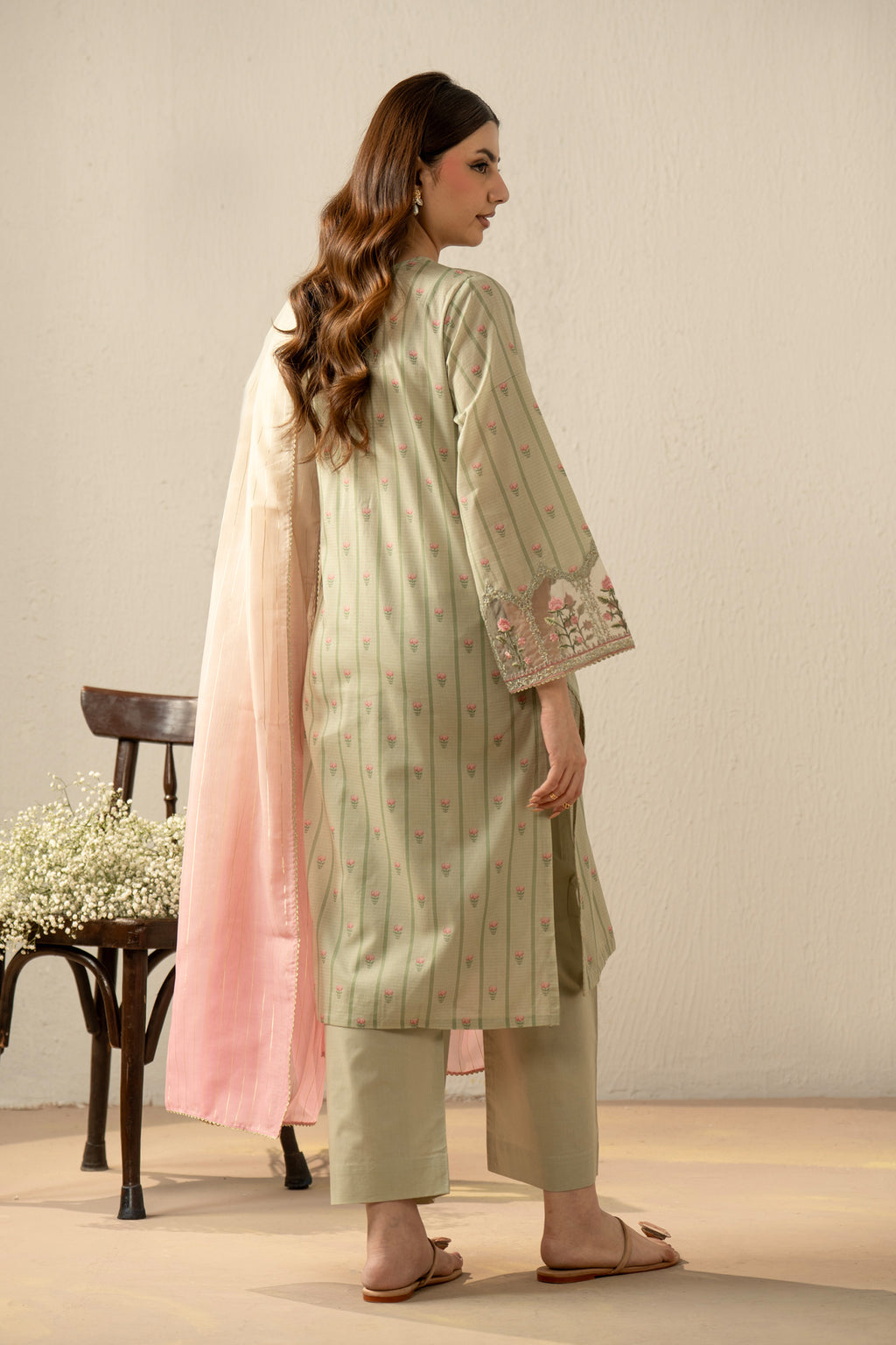 EMBROIDERED MYSURI LAWN STITCHED 3 PIECE SUIT