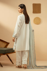 EMBROIDERED CAMBRIC STITCHED 3 PIECE SUIT