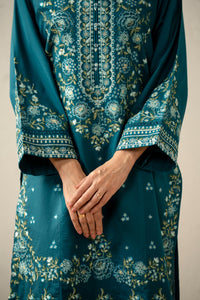 EMBROIDERED CAMBRIC STITCHED 3 PIECE SUIT