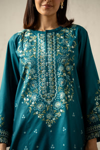 EMBROIDERED CAMBRIC STITCHED 3 PIECE SUIT