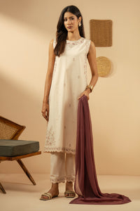 EMBROIDERED SLUB LAWN STITCHED 3 PIECE SUIT