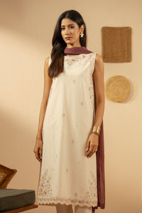 EMBROIDERED SLUB LAWN STITCHED 3 PIECE SUIT