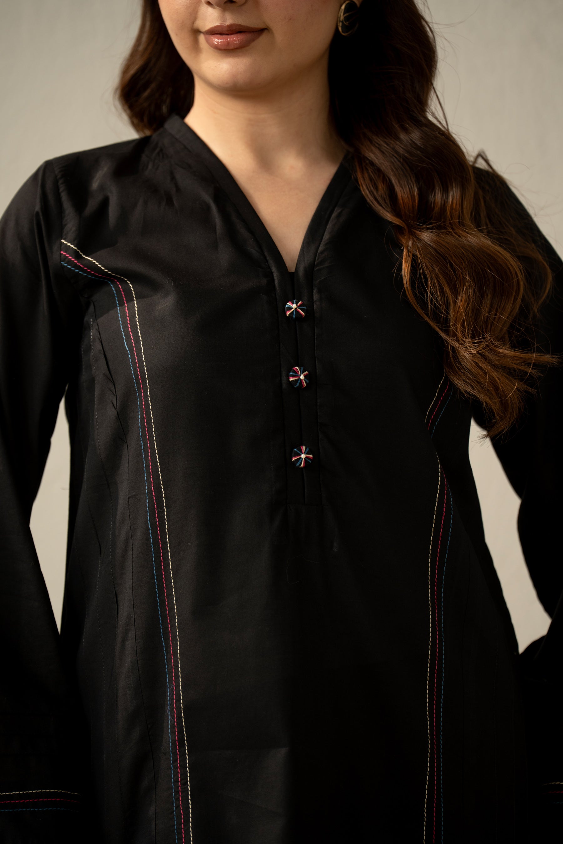 STYLIZED CAMBRIC STITCHED 3 PIECE SUIT