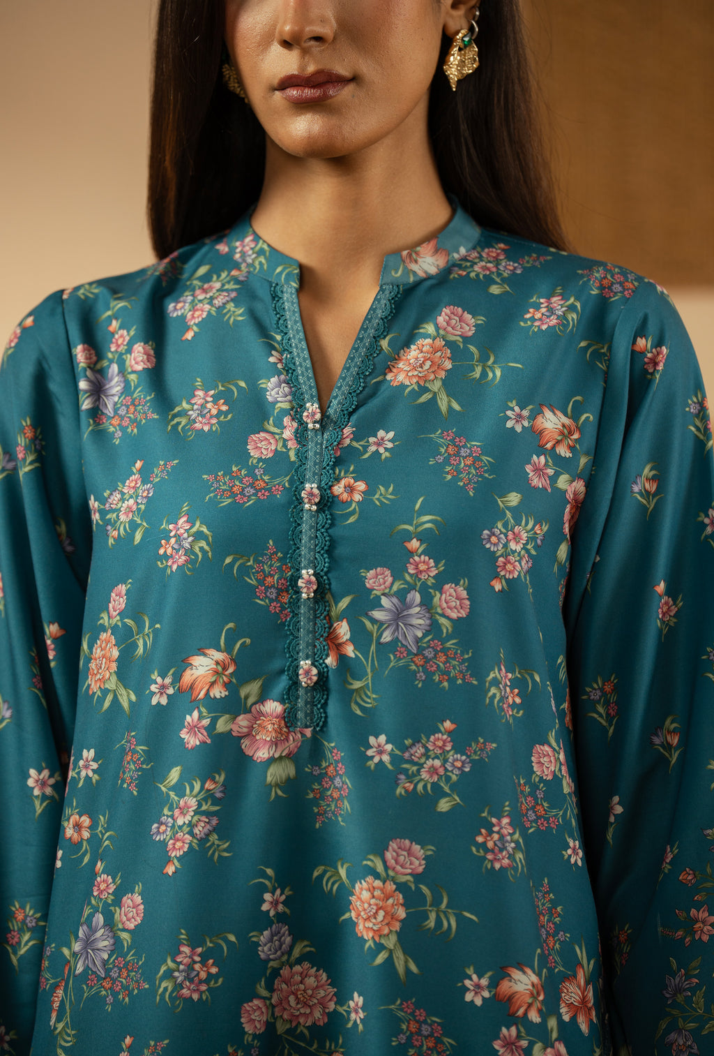 PRINTED POLY CAMBRIC STITCHED 3 PIECE SUIT