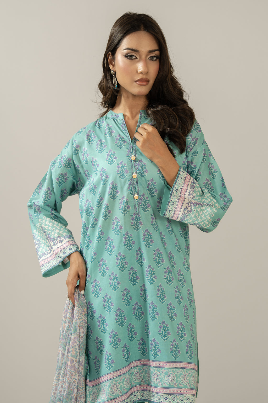 PRINTED LAWN STITCHED 3 PIECE SUIT