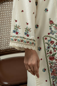 EMBROIDERED CAMBRIC STITCHED 3 PIECE SUIT