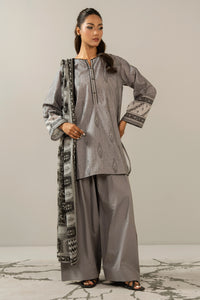 PRINTED CAMBRIC STITCHED 3 PIECE SUIT