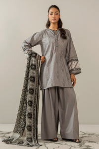 PRINTED CAMBRIC STITCHED 3 PIECE SUIT