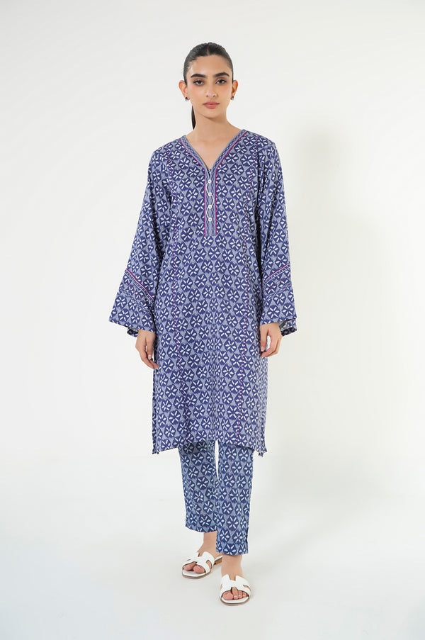 Unstitched 2 Piece Printed Lawn Suit