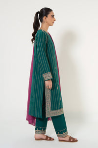 Unstitched 3 Piece Embroidered Jacquard Suit