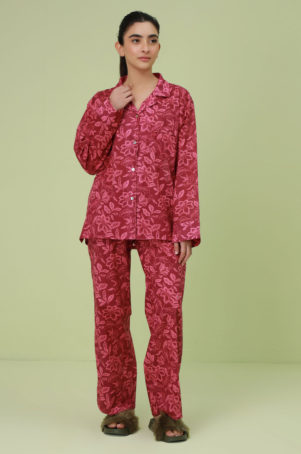2 Piece PJ Set - Raspberry Red