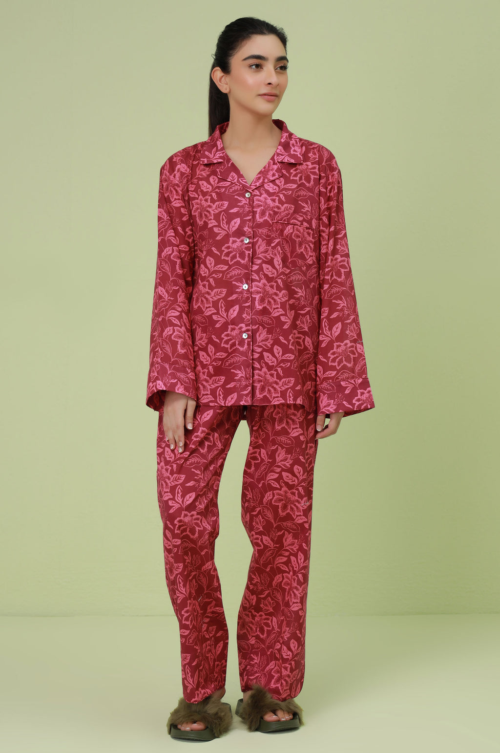 2 Piece PJ Set - Raspberry Red